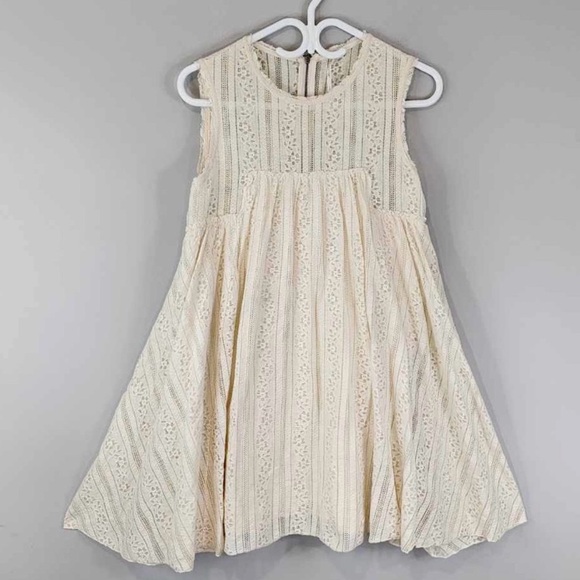 Free People White Antique Lace Babydoll Mini Dress - Picture 2 of 7